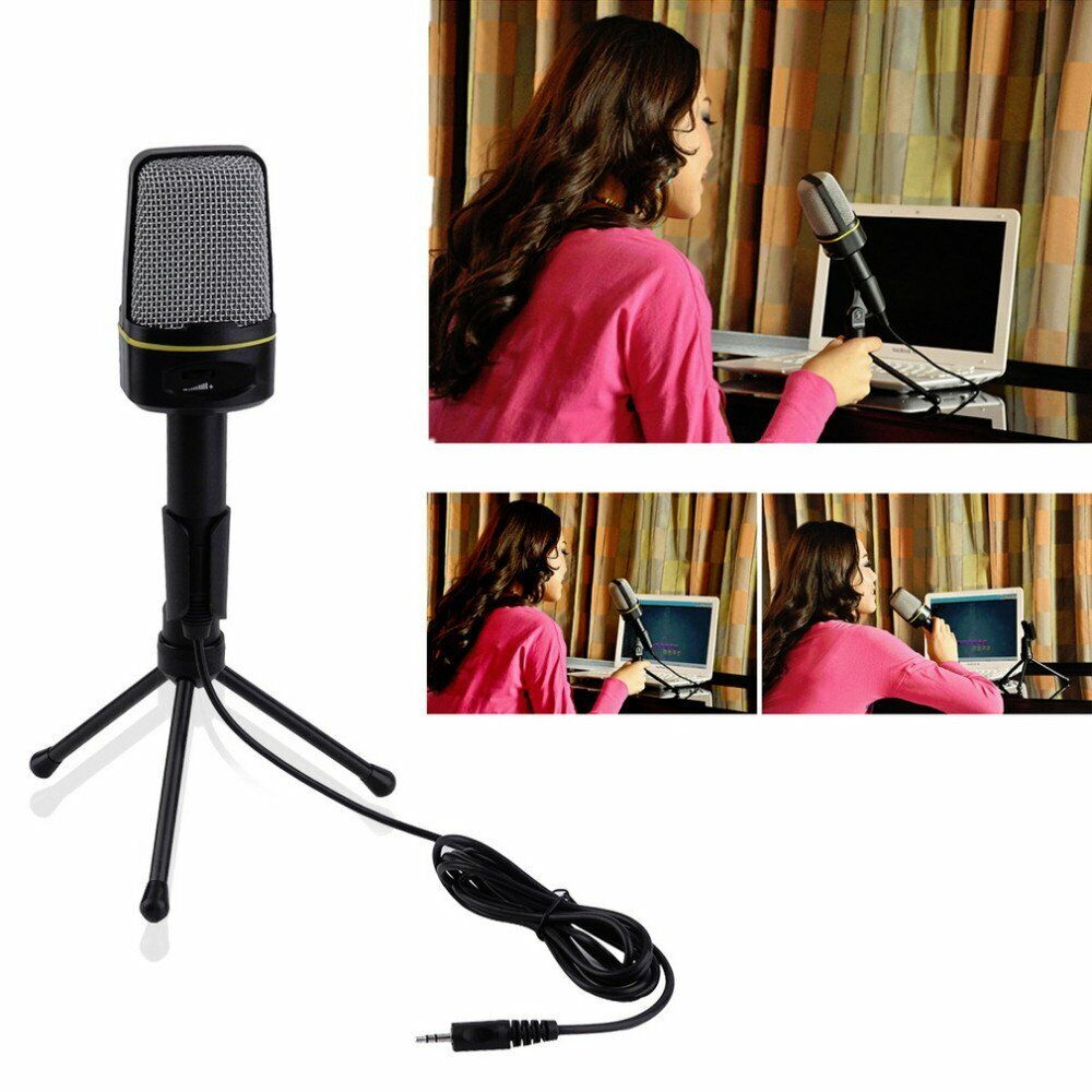 SF Microphone USB à Condensateur pour PC Micro avec Trépied et Filtre Anti Pop pour