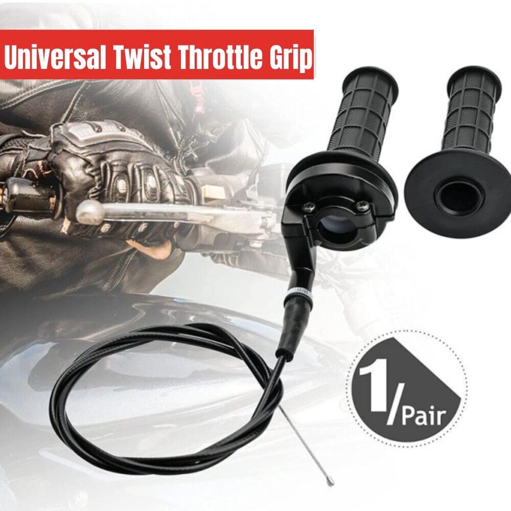 Universal Twist Throttle Grip 120cm Cable for 50CC-250CC Pit Dirt Bike Quad ATV